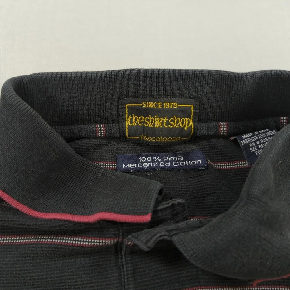 Alabama‎ Crimson Tide Shirt Mens Medium Black Striped The Shirt Shop